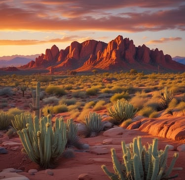 A cozy sunlit workspace by a large window overlooking a bustling cityscape, blending urban energy with calm focus.