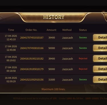 royal casino game withdraw history game 2026