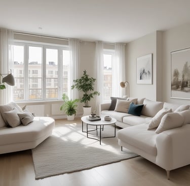 A hand is pointing at a small pink house