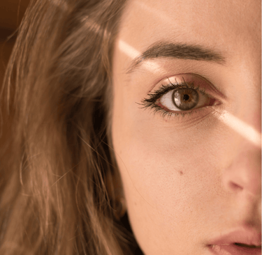 An image of a woman who has downturned eye shae