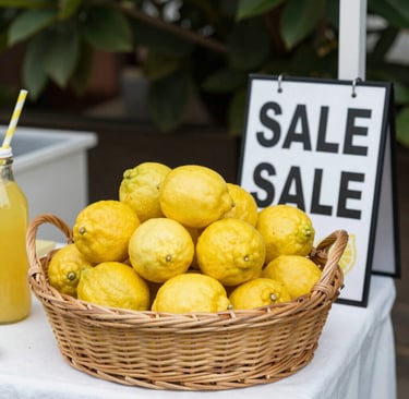 A joyful child holding a cup of Kinfolk Squeeze lemonade with a big smile and sunlit background.