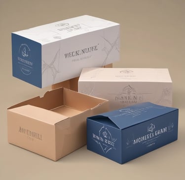 A vibrant blue and pink packaging design showcasing stp printer products.