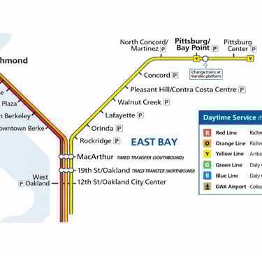 Techno Train SF Map | BART