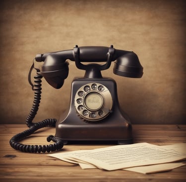 telefono vintage color cafe de disco