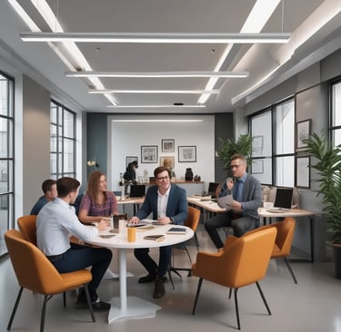 Brightly colored landing page design for a Melbourne startup with teal and orange gradients