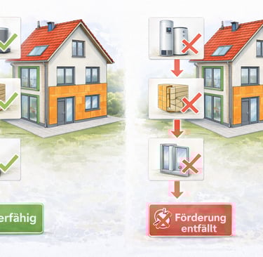 Richtige und falsche Reihenfolge von Sanierungsmaßnahmen mit Förderauswirkung
