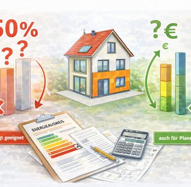 Darstellung realistischer Förderbewertung statt pauschaler Prozentangaben bei Sanierungen