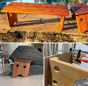 clique p detalhes do banquinho de meditação