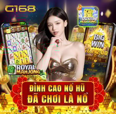 Slot Royal Mahjong tự phát triển tại G168 với giao diện trò chơi mahjong và hiệu ứng đồ họa nổi bật
