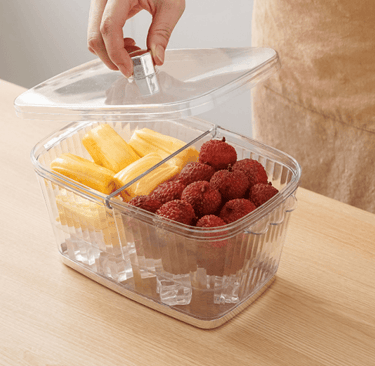 PET fridge bin with inner trays food storage wholesale