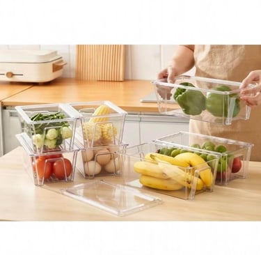 PET storage bins with lids food grade wholesale
