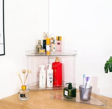 PET corner bathroom storage rack stackable wholesale