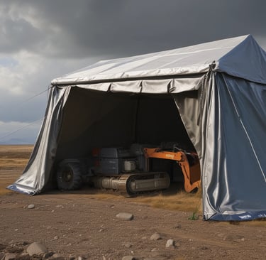 Hands inspecting the lightweight fabric's texture, highlighting its strength and flexibility.