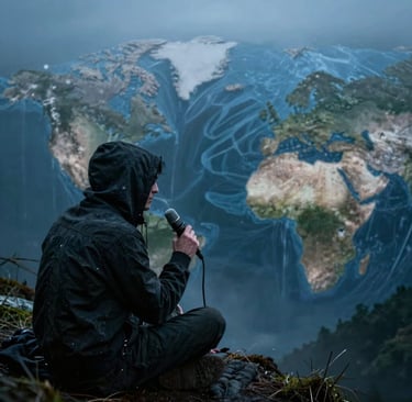 A man in a black hoodie