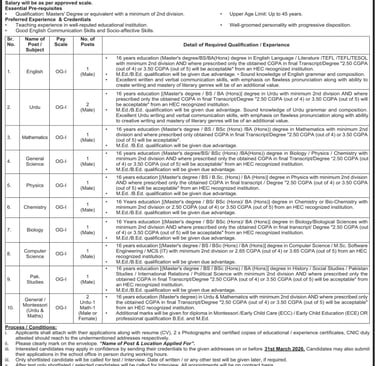 Punjab Daanish Schools Jobs 2026 for Teachers – Government teaching vacancies for English, Urdu, Mat