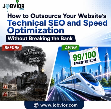 Professional laptop screen showing website performance metrics and technical SEO data dashboard