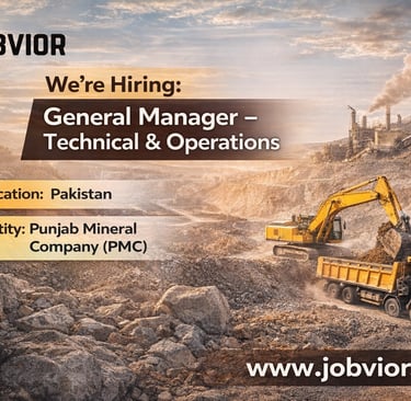 General Manager Technical and Operations job at Punjab Mineral Company PMC 2026