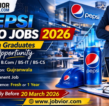 Pepsi Management Trainee Officer MTO Jobs 2026 in Gujranwala for fresh graduates apply before 20 Mar
