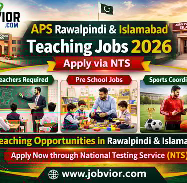 "APS Rawalpindi and Islamabad Teaching Jobs 2026 – Apply via NTS for Teachers, Pre School, and Sport