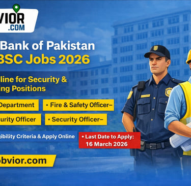 State Bank of Pakistan SBP BSC Jobs 2026 advertisement with security and engineering positions inclu