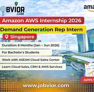 Amazon AWS Internship 2026 Singapore Demand Generation Rep Intern opportunity for students at Amazon