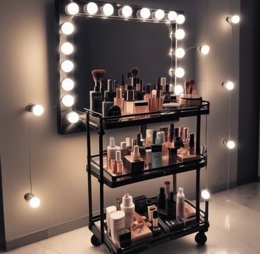 A client smiling while getting a detailed tattoo on their forearm.