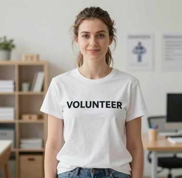 woman wearing black crew-neck shirt
