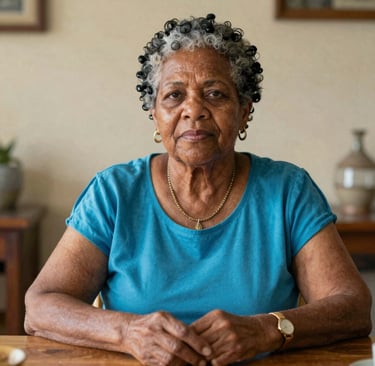 woman wearing black crew-neck shirt