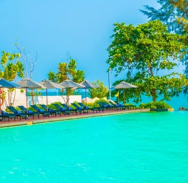 Oceanfront all-inclusive resort with infinity pool