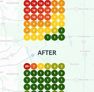 Map pack result showing improvement.