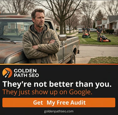 Guy leaning on a truck. As says "They're not better than you, they just show up on Google