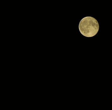 Full moon on a black background