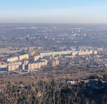 Budapest, Óbuda avec le pont Árpád et le Danube
