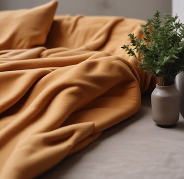 Packaging shot showing qatan’s eco-friendly wrapping for mattress protectors ready for shipping.