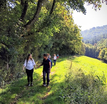 Retreat-Gruppe beim wandern