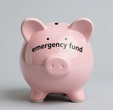 Red emergency sign illuminates a dark building entrance.