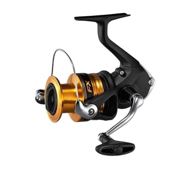 molinete shimano fx ideal pesca de corvina cor preto com dourado arco de linha inox 