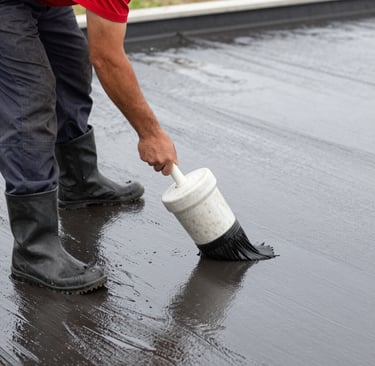 Construction tools and materials neatly stacked at a building site.