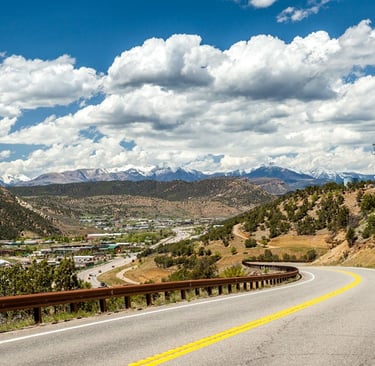 Scenic highway into Durango mountains – perfect for reliable used cars Durango CO