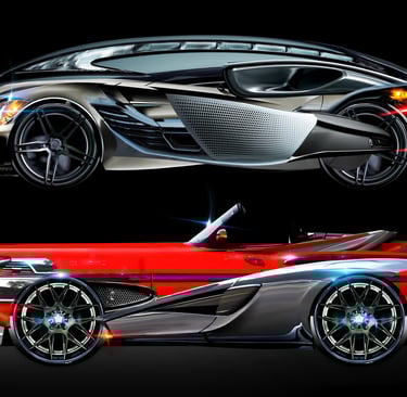 Futuristic car designs by Brian Bridgeforth