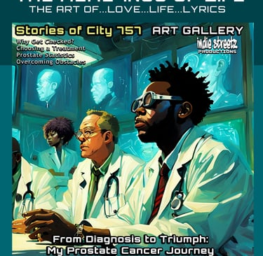 Meme-ings of Life Magazine futuristic artwork, Brian Bridgeforth, artist, Prostate cancer, art book