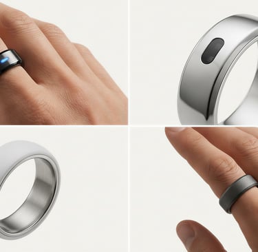 a person's hand holding a ring with a ring on it