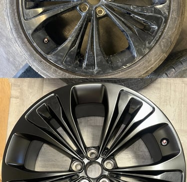 Before And After Curb Rash Repair