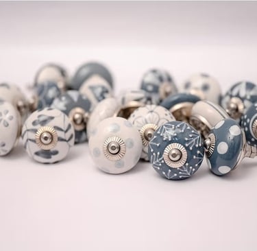 Knobs furniture DIY mixed colors blie