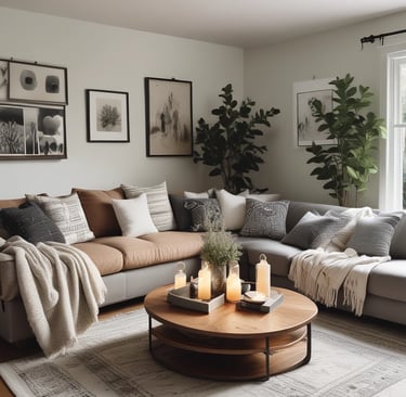 a desk and bookcase in a room