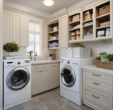 photo of white staircase