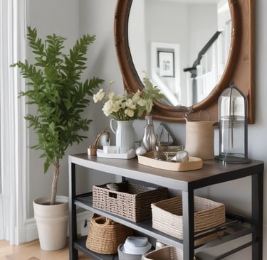 brown wooden coffee table near white wooden door