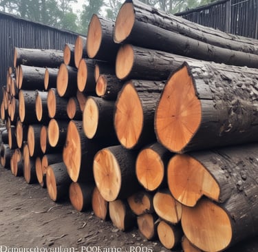 Variety of Indian hardwood samples including rosewood and mahogany displayed on a table.