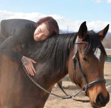 Kassandra and Tamarin neck hug. Photo by Kaylyn B