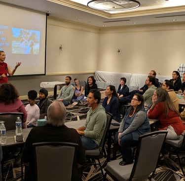 Kassandra leading the Human Connection Conference. Photo Jen I